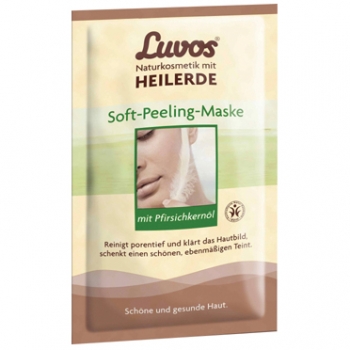 Soft-Peeling-Maske Luvos - mit Pfirsichkernöl, 10 x 15ml